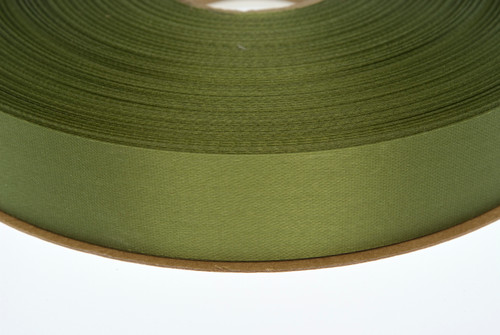 #5 Plain Satin Ribbon (100yd) - Moss