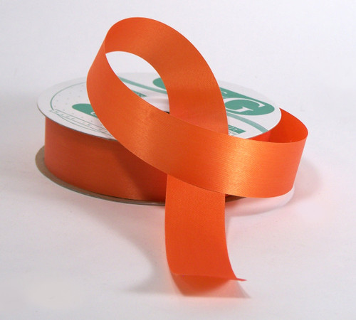 #9 Plain Satin Ribbon (100yd) - Orange