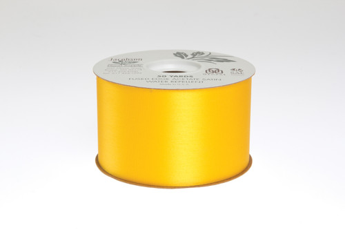 #40 Plain Satin Ribbon (50yd) - Golden Yellow