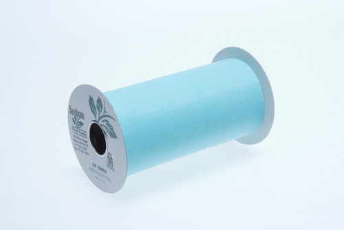 6in Wide Nylon Tulle Ribbon (25yd) - Aqua