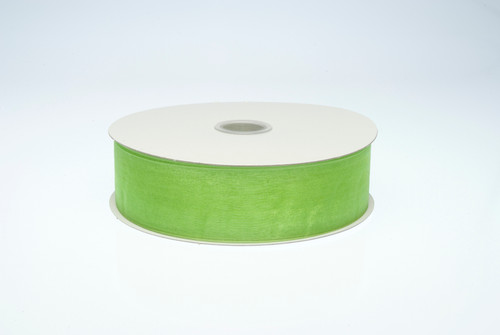 #9 Monofilament Organza Ribbon - Lime Green