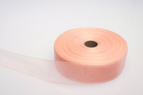 #9 Monofilament Organza Ribbon (100yd) - Peach