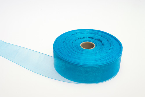 #9 Monofilament Organza Ribbon (100yd) - Turquoise