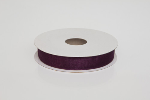 #3 Chiffon Organza Ribbon (25yd) - Eggplant