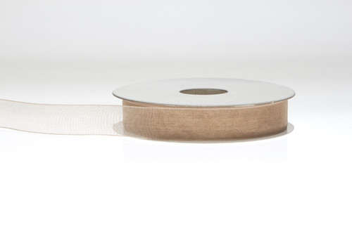 #3 Chiffon Organza Ribbon (25yd) - Toffee