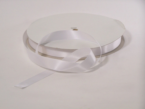 #3 Premium Double Face Satin Ribbon (100yd) - White
