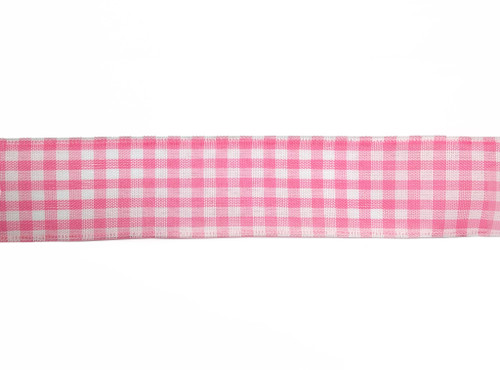 #9 Gingham WE Ribbon - Pink White