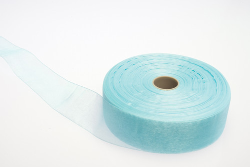 #9 Monofilament Organza Ribbon (100yd) - Aqua