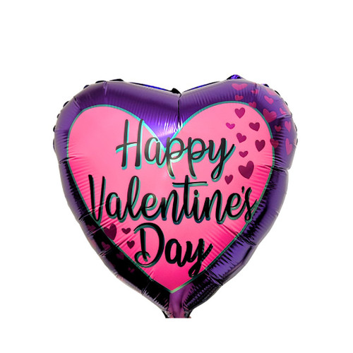 17in Heart Trail Foil Balloon (Pack of 5) - Happy Valentine's Day