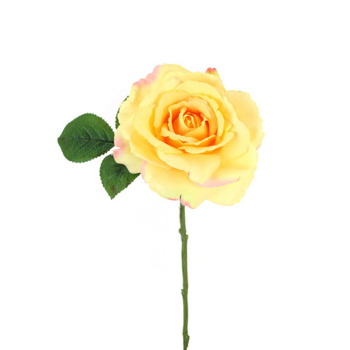 13in Rose Short Stem - Yellow