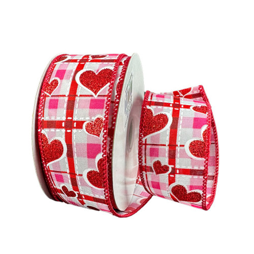 #9 Plaid My Heart Glitter WE Ribbon (20yds)