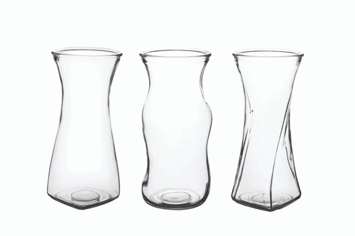 9.75in Rose Glass Vase #4094 (Assorted)