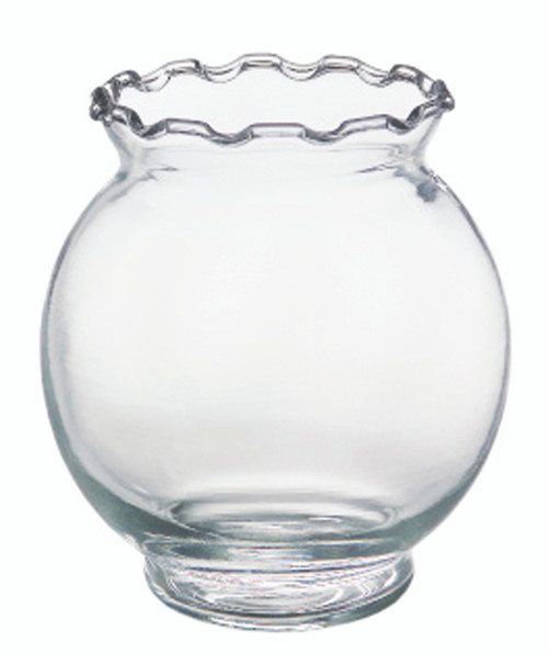 5.5in Wide Fluted Ivy Glass Bowl