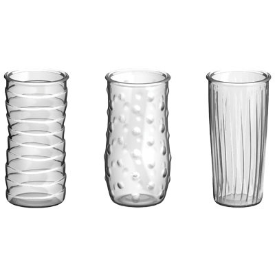 8.5in Rose Clear Glass Vase #4072 (Assorted)