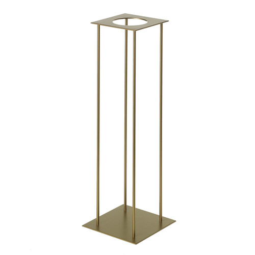 29.5in Tall Harlow Metal Pedestal Display Stand - Gold