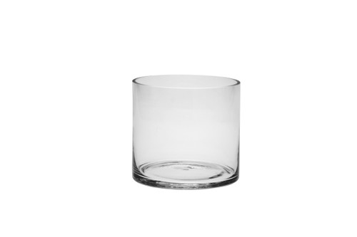 5x5in Cylinder Glass Vase - Clear
