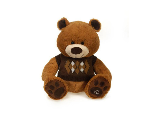 10in Tall #1 Dad Sitting Bear Plush