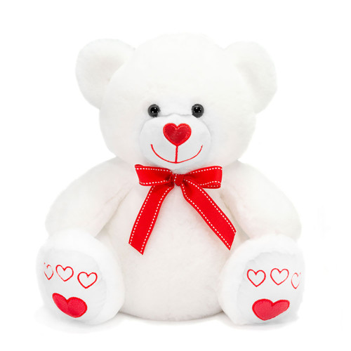 14.5in Sitting White Beat with Heart Emblem on Foot