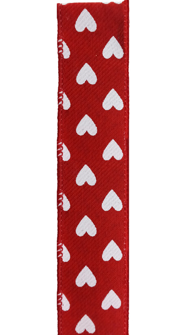#9 Attention Hearts Vday Ribbon - Wired Edge (20yd)