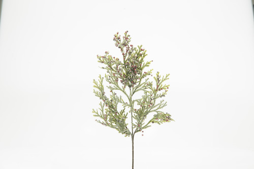 21in Snow Cedar Spray x3 with Red Berries