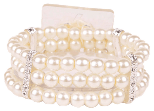 Duchess Flower Stretch Wristlet - Champagne