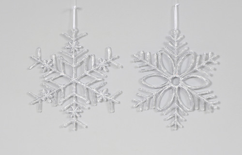12in Wide Acrylic Snowflake Ornament
