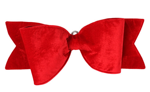 24in Long Jumbo Velvet Red Bow