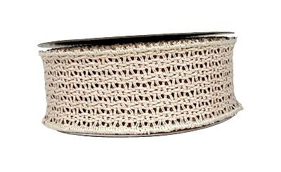#40 Linen Waffle Ribbon - Wired Edge (10yd)