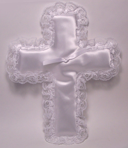 Satin Puffy Cross Pillow