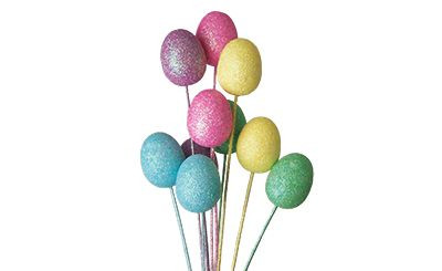 40mm Glitter Egg Pick (Set of 10)