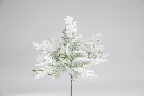 15in Snowed Cedar Bush x5 - White