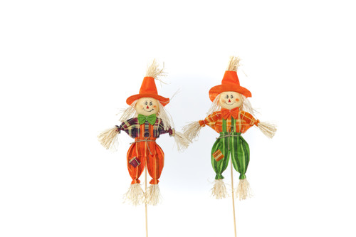 16in Tall Fall Scarecrow Picks (Bag of 6) - Assorted