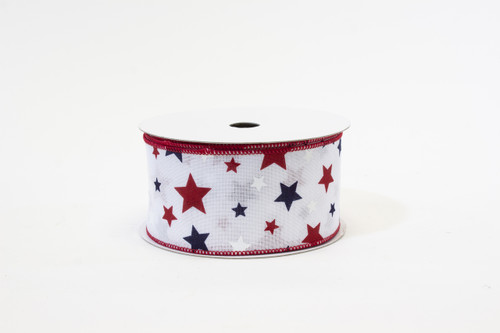 #40 Stars of America Ribbon - Wired Edge (20yd)