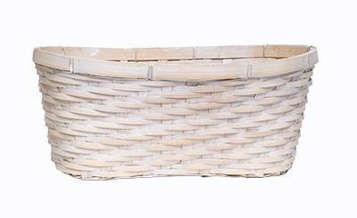 14in Long Oval Planter Basket - Whitewash