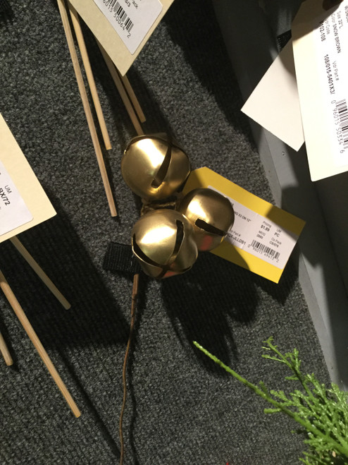 45mm Gold Bells on Pick x3