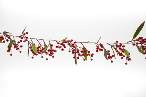 6ft Waterproof Ilex Berry Garland - Mixed Red
