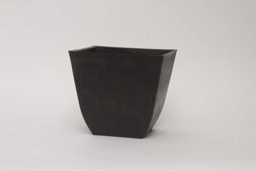 7.8x7.8in Recycled Plastic Square Pot with Round Bottom