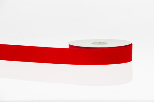 #9 Velvet Poly Back Ribbon (100yd) - Red