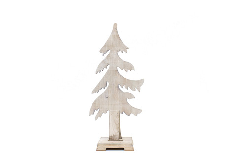 22in Tall Christmas Tree Wood Cutout - Natural