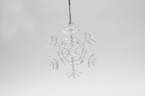 6in Wide Acrylic Snowflake Ornament