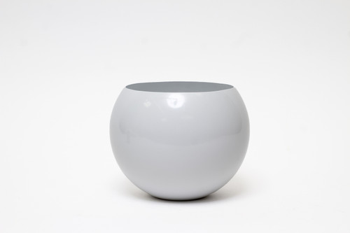 4.5in Wide Bubble Metal Pot - White