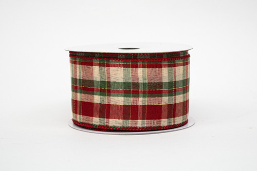 #40 Collins Plaid Xmas Ribbon - Wired Edge (20yd)