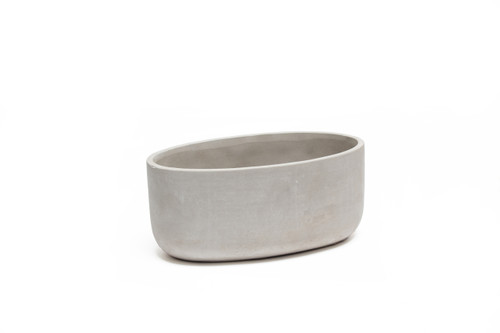 10.5in Long Newcastle Oval Cement Pot