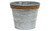 9in Wide Corrugated Tin Pot Cover with Rope Rim
