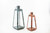21in Tall Distressed Metal Shore Lanterns - Red & Blue (Set of 2)
