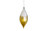 7in Glitter Snow Top Shuttle Ornament - Matte Gold White
