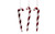 7.5in Candy Cane Ornament - Red White