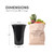 13in Tall Floral Storage Refrigerator Bucket - Black