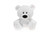9.5in Tall Sitting Bear Plush  White