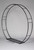 8ft Wide Metal Moon Gate Arch with Grid Base - Gold